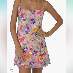 ERAS TOUR INSPIRED pink bejeweled dress | Sparkly Women's Sequin Dress Sexy Back